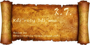 Károly Tímea névjegykártya
